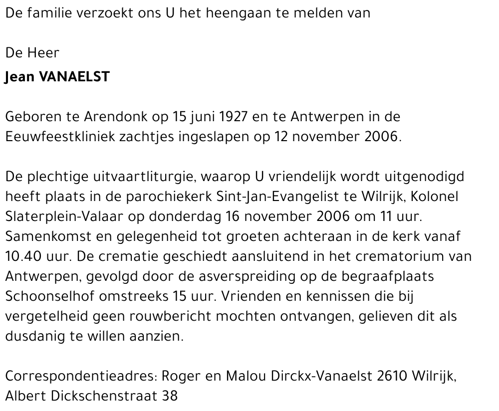 Jean VANAELST
