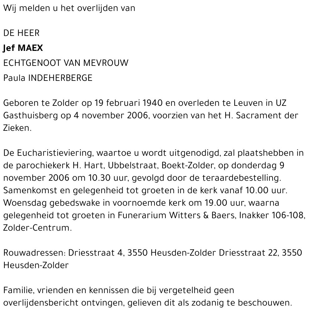 Jef Maex