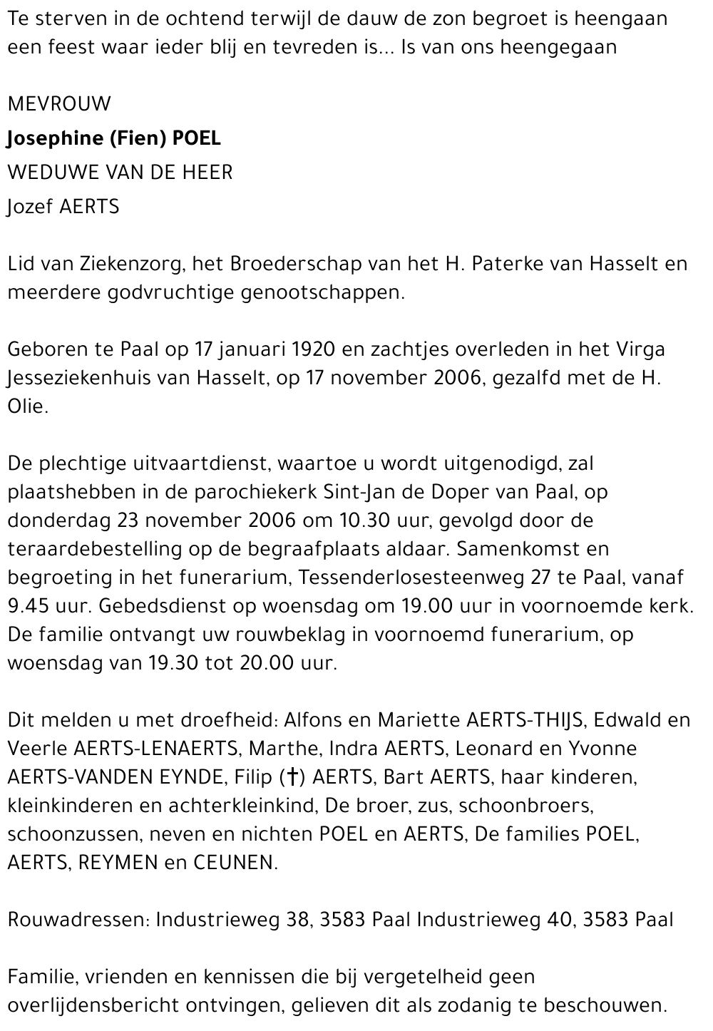 Josephine (Fien) Poel