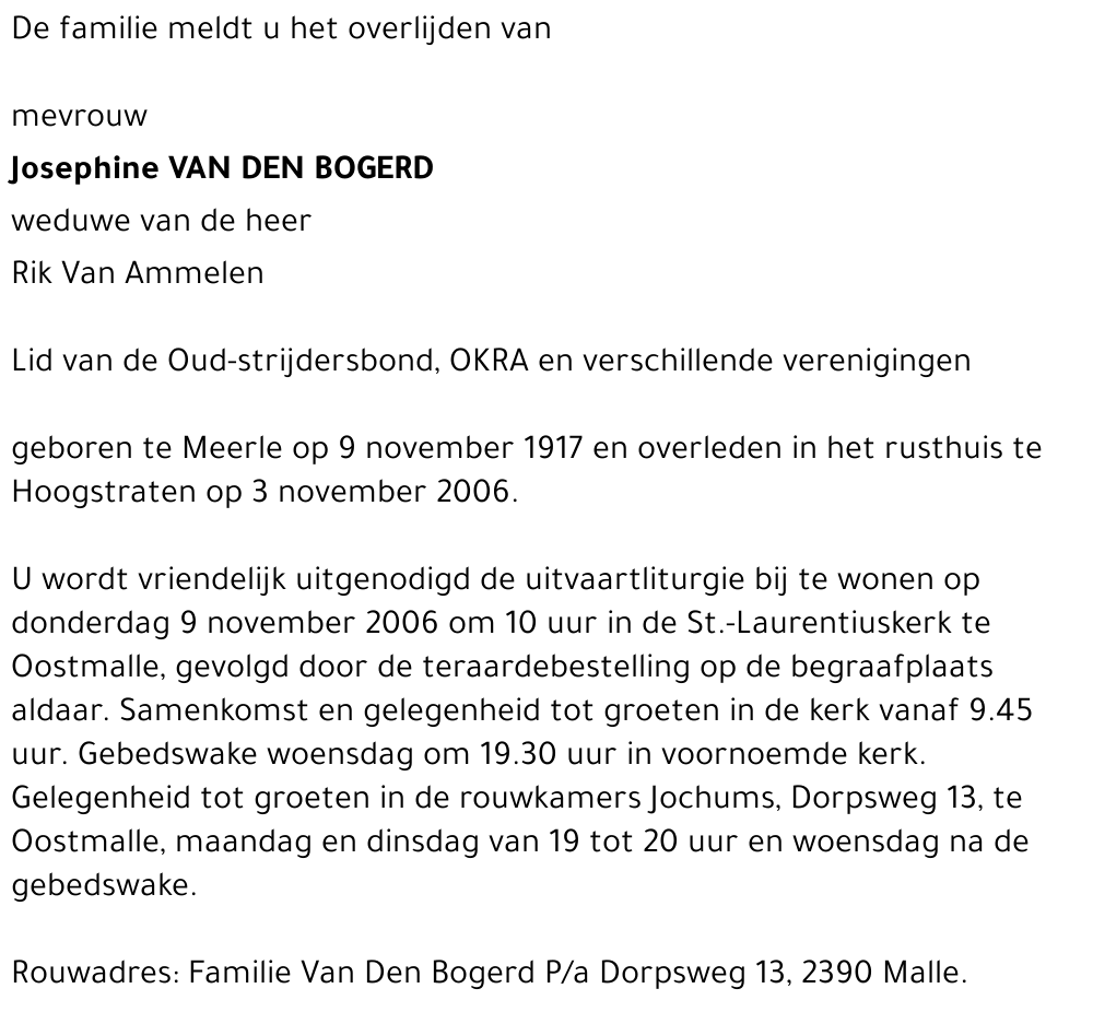 Josephine Van Den Bogerd