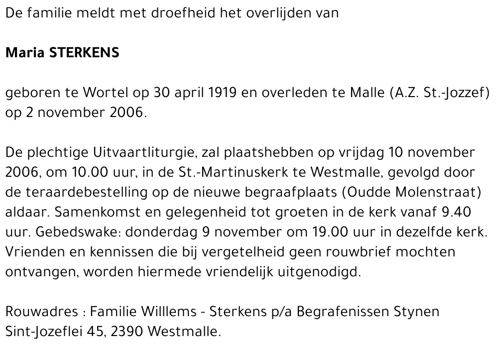 Maria STERKENS
