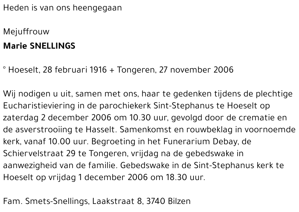 Marie Snellings