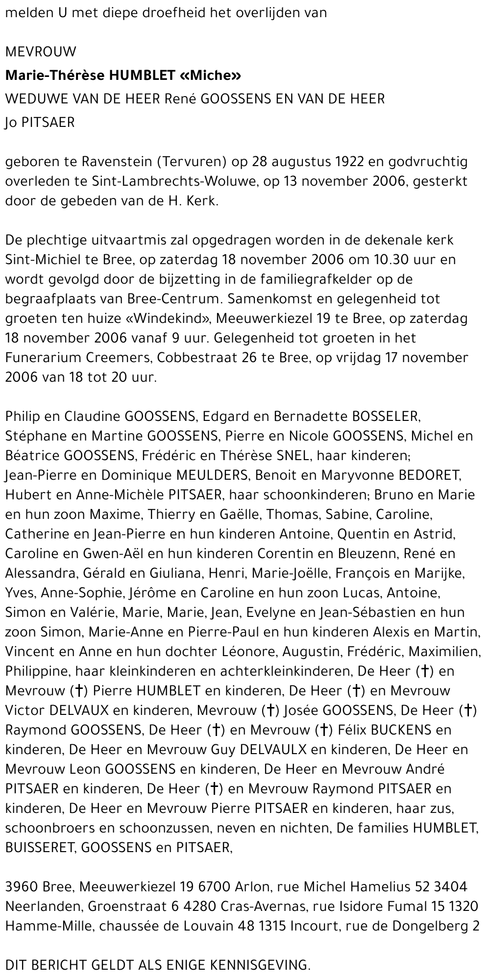 Marie-Therese Humblet