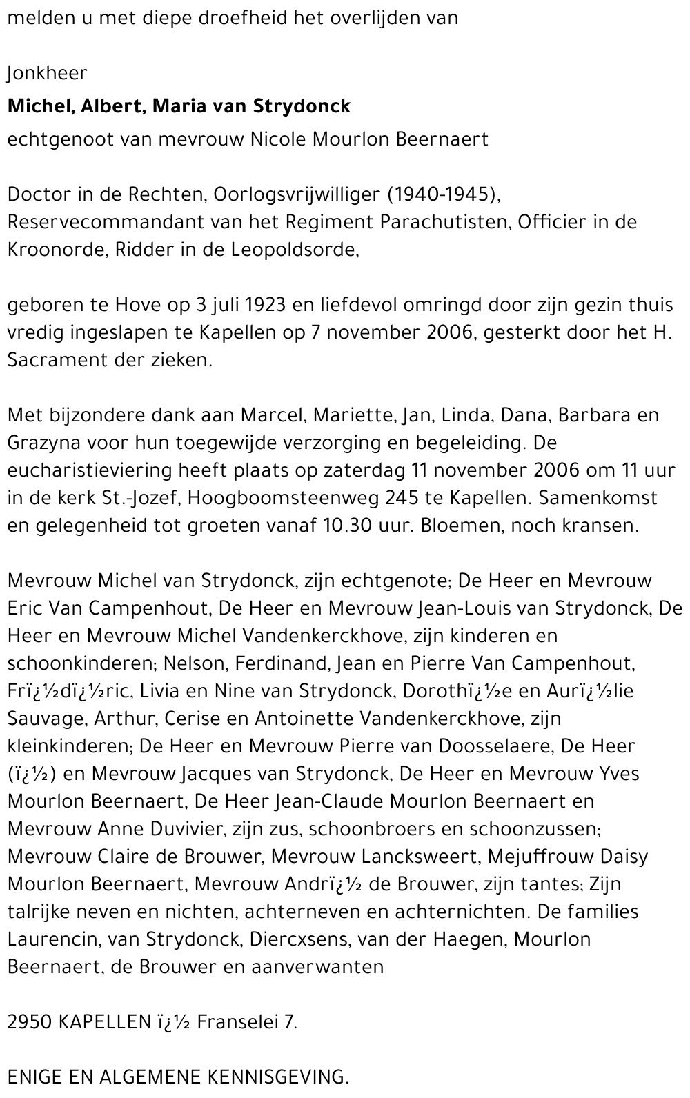 Michel van Strydonck