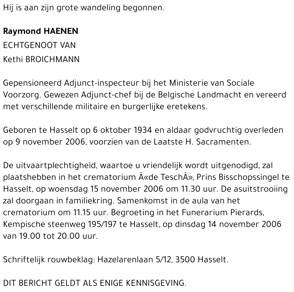 Raymond Haenen