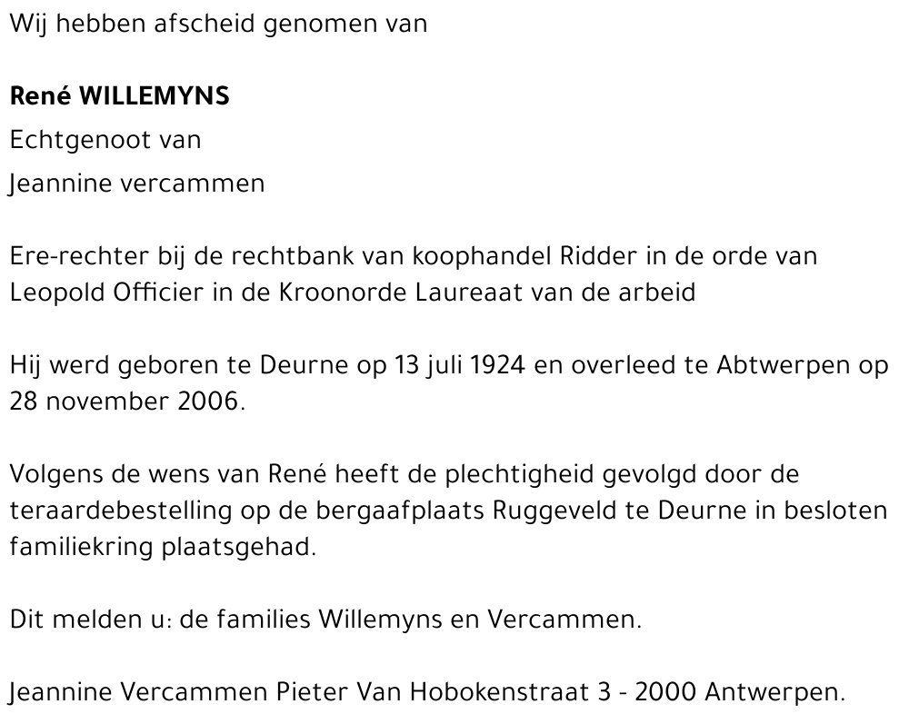 René Willemyns