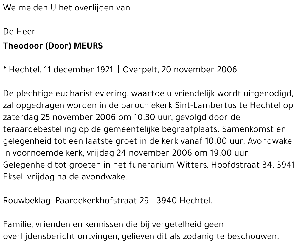 Theodoor (Door) Meurs