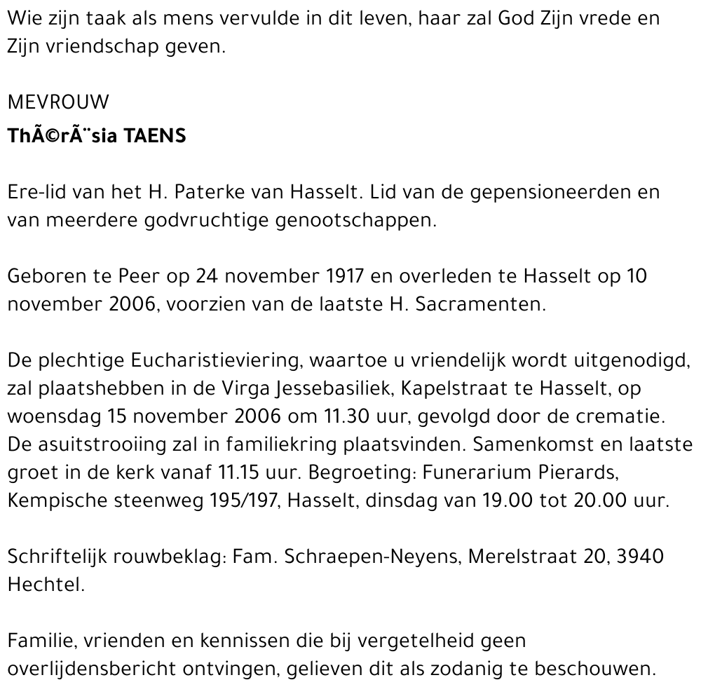 Thérésia Taens