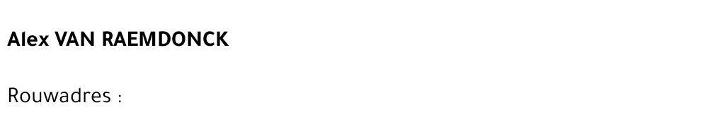 Alex Van Raemdonck