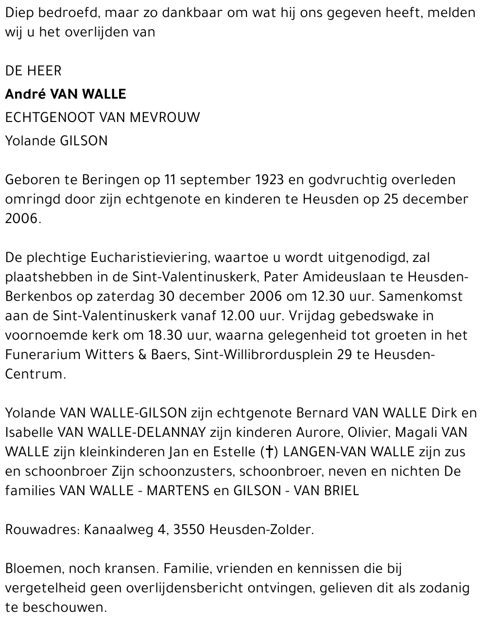 André Van Walle