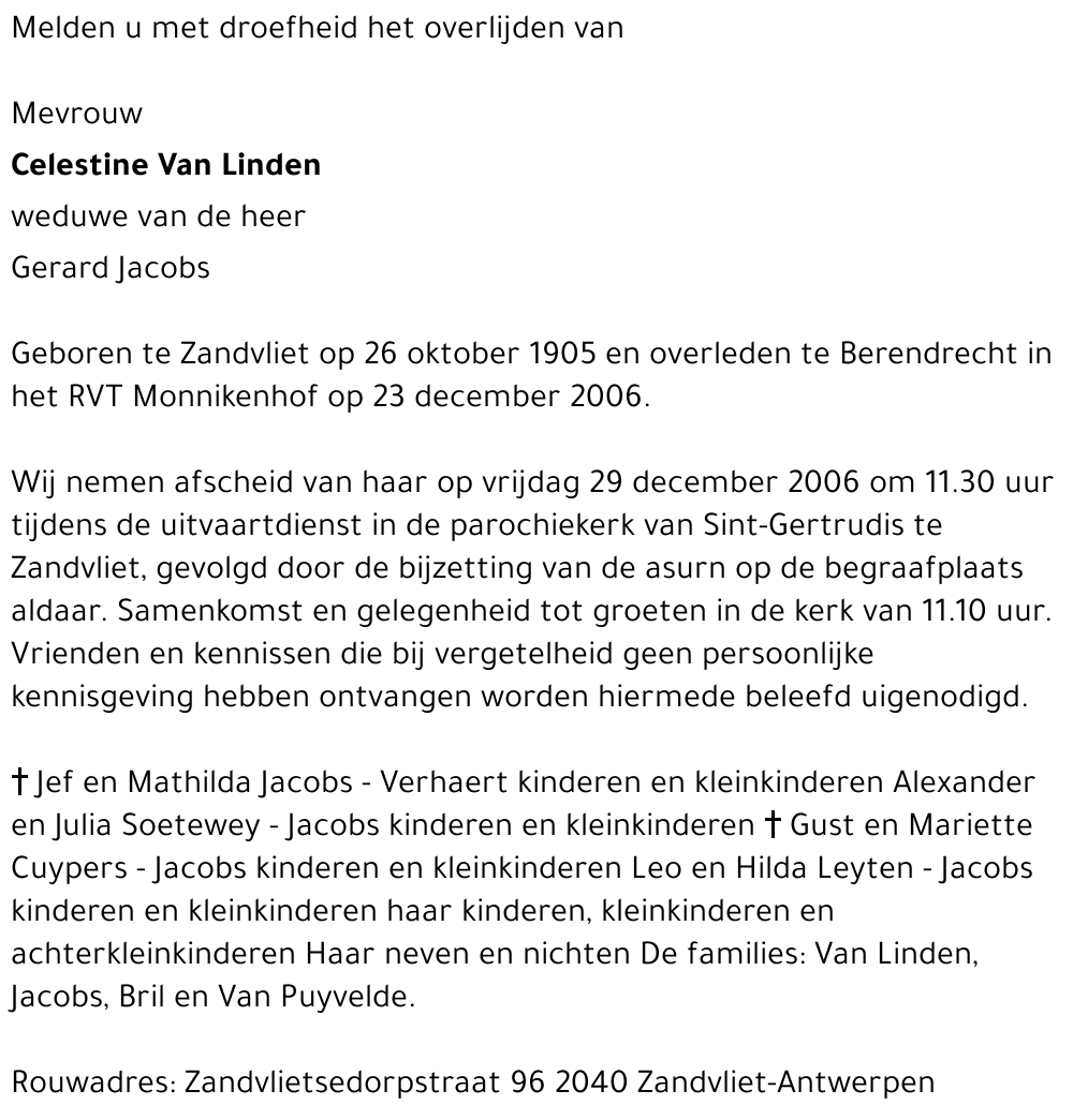 Celestine Van Linden