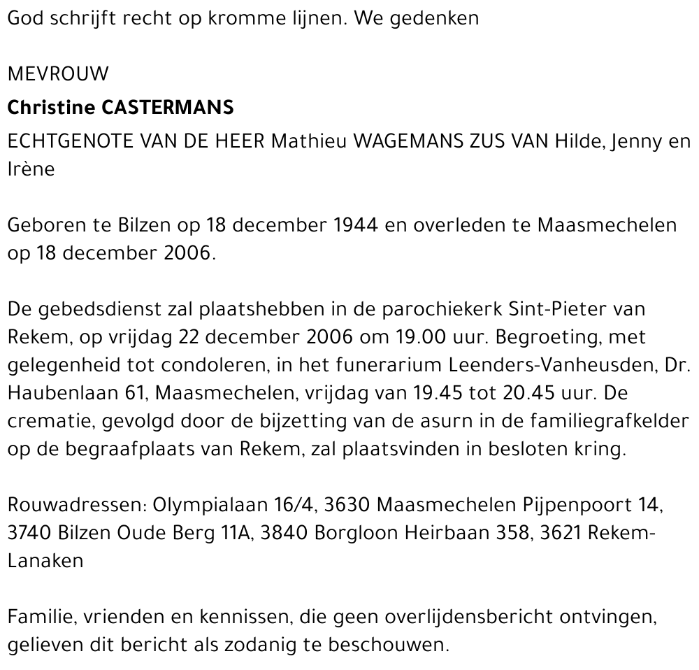 Christine Castermans