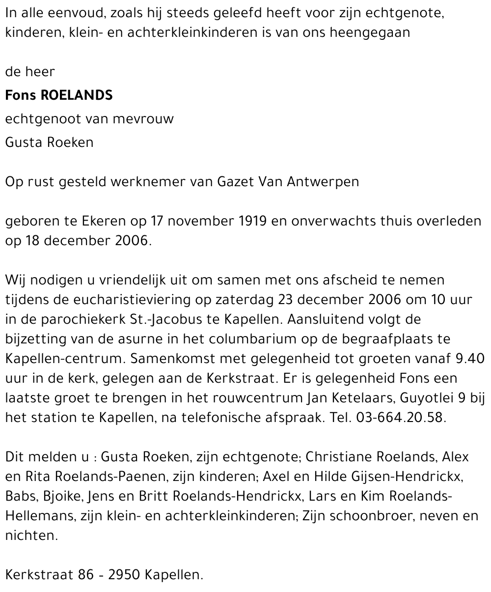 Fons Roelands