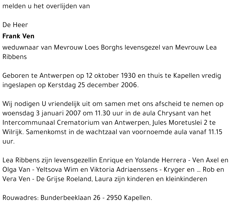 Franciscus van Assisië Ven