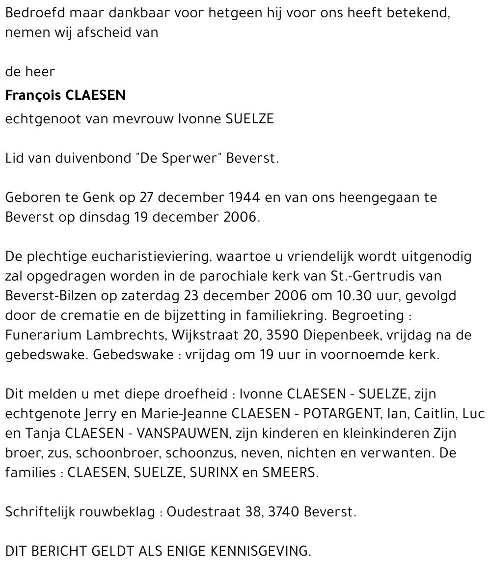 François CLAESEN