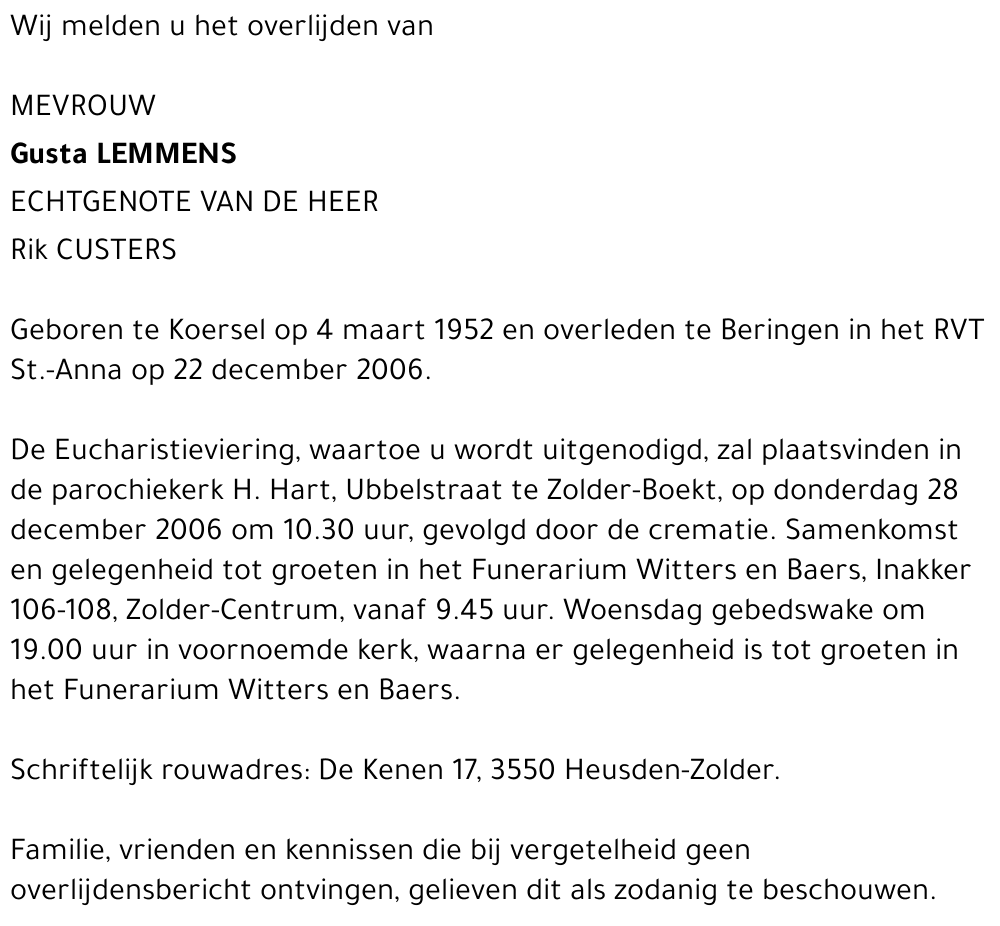 Gusta Lemmens