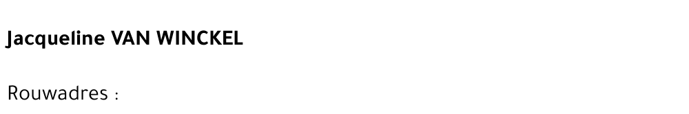Jacqueline Van Winckel