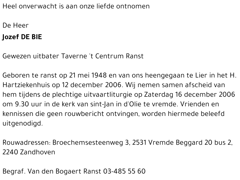 Jozef De Bie