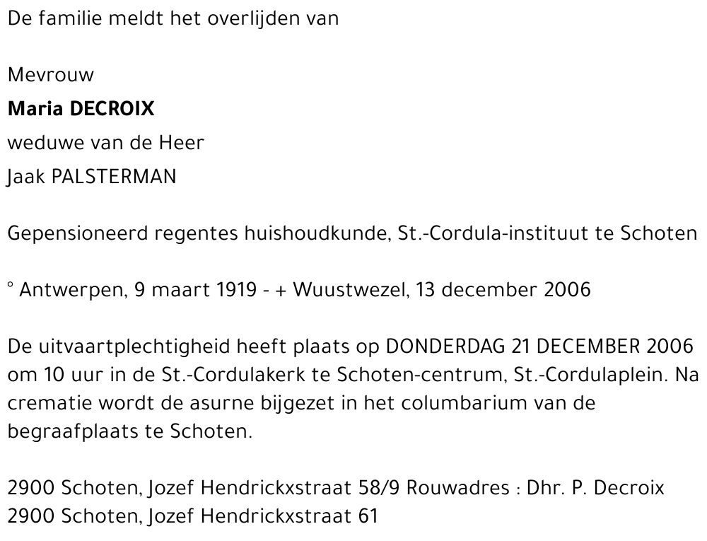 Maria DECROIX