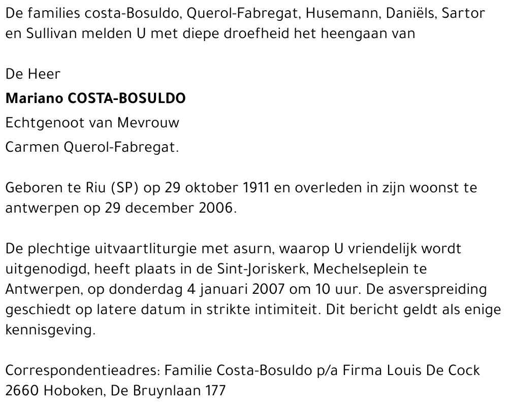 Mariano Costa-Bosuldo