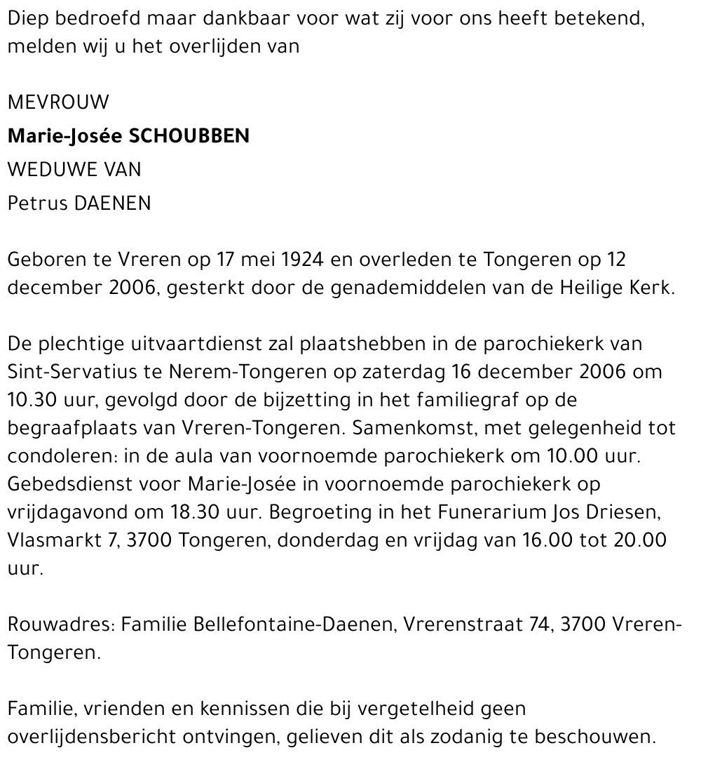 Marie-Josée Schoubben