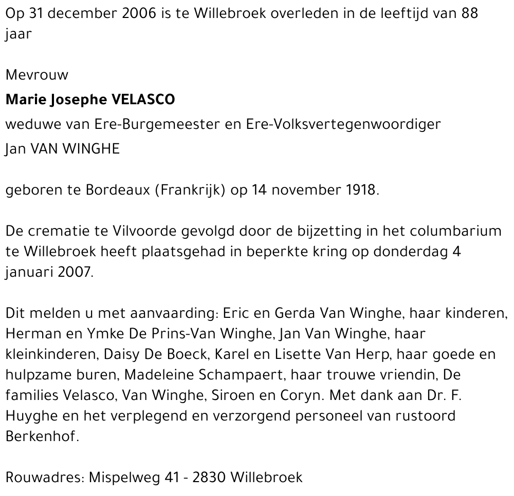 Marie Josephe Velasco