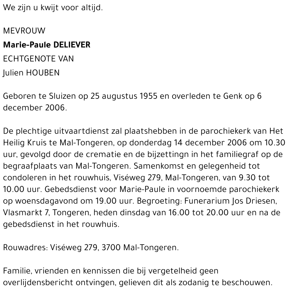 Marie-Paule Deliever