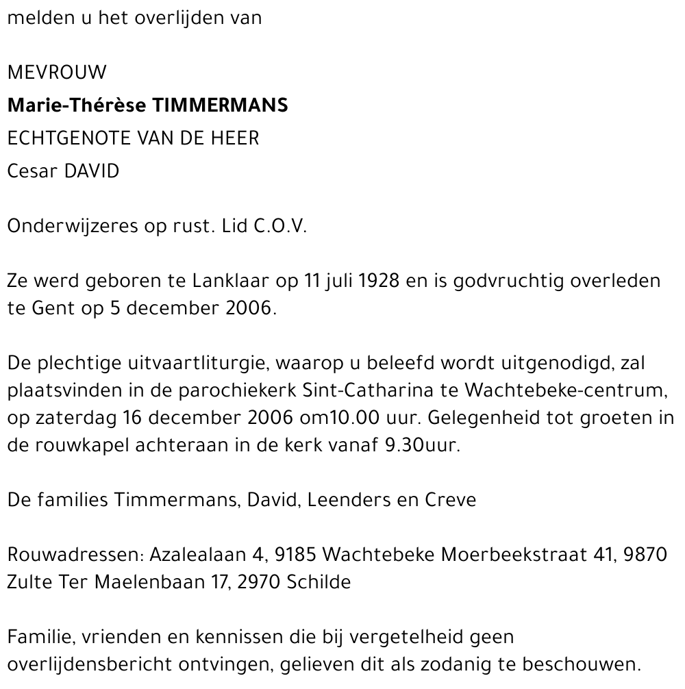 Marie-Thérèse Timmermans