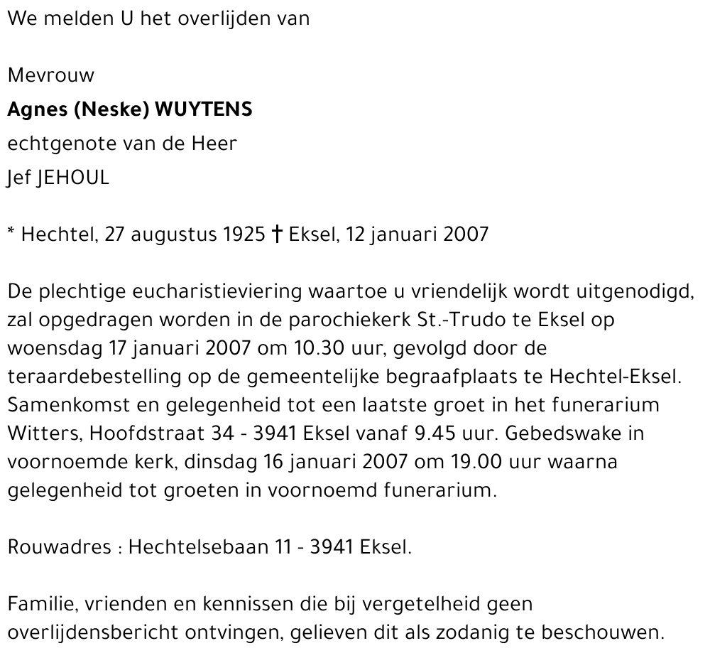 Agnes (Neske) Wuytens