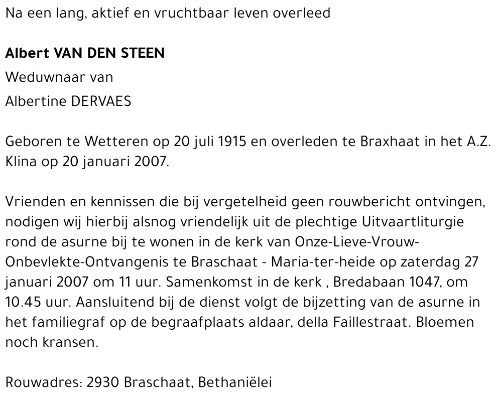 Albert Van den Steen