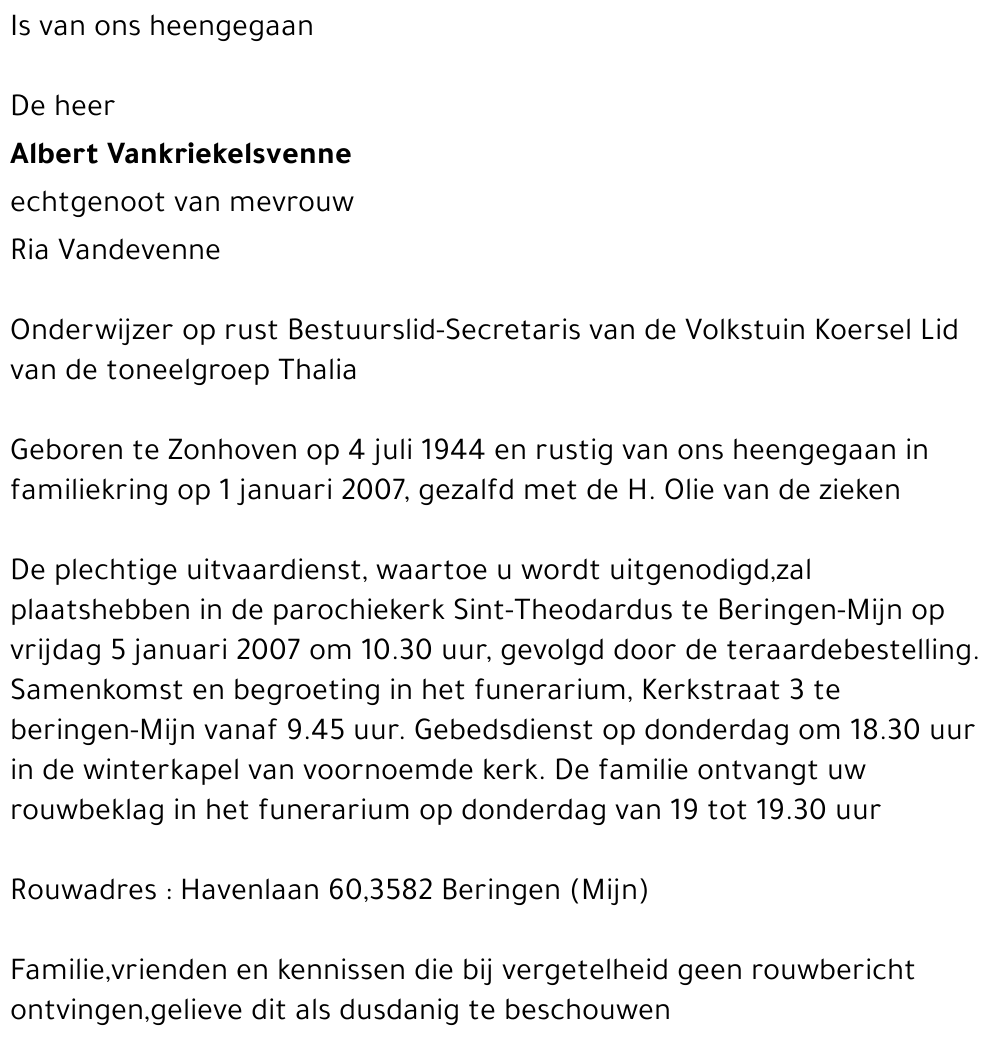 Albert Vankriekelsvenne