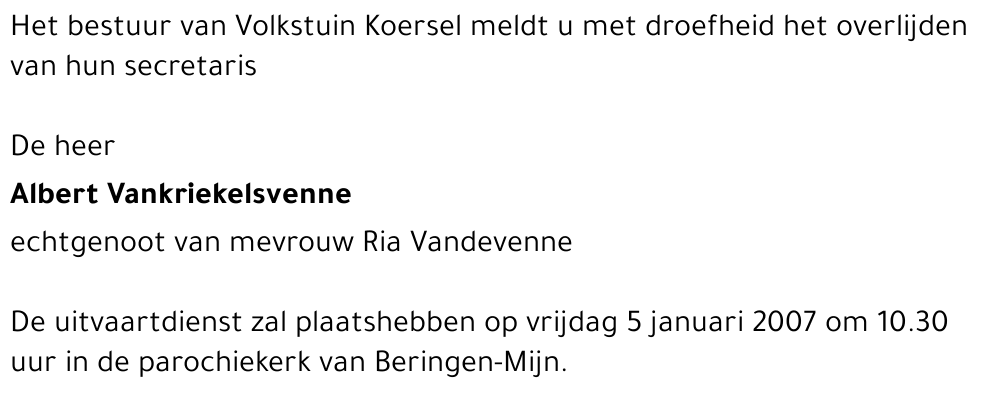 Albert Vankriekelsvenne