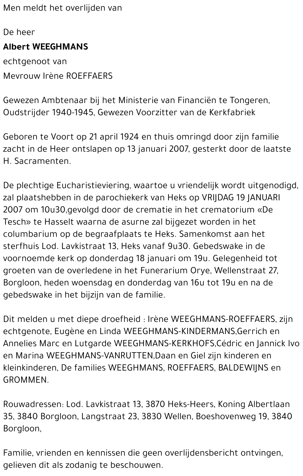 Albert Weeghmans