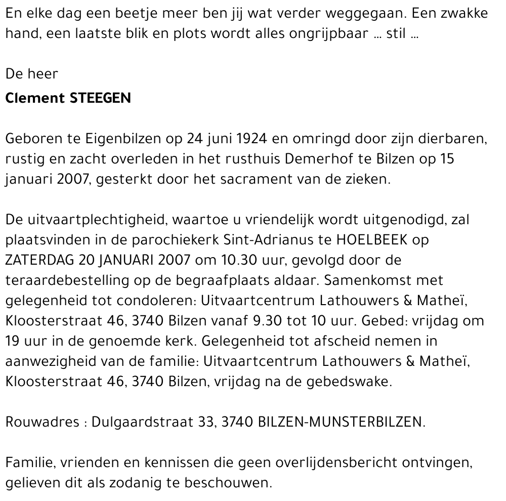 Clement STEEGEN