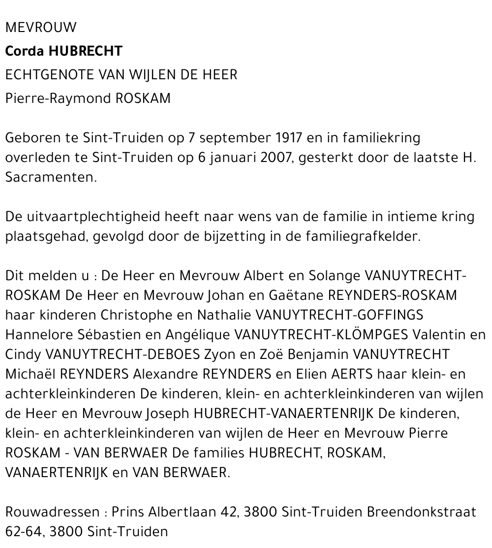 Corda Hubrecht