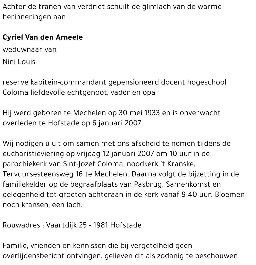 Cyriel Van den Ameele