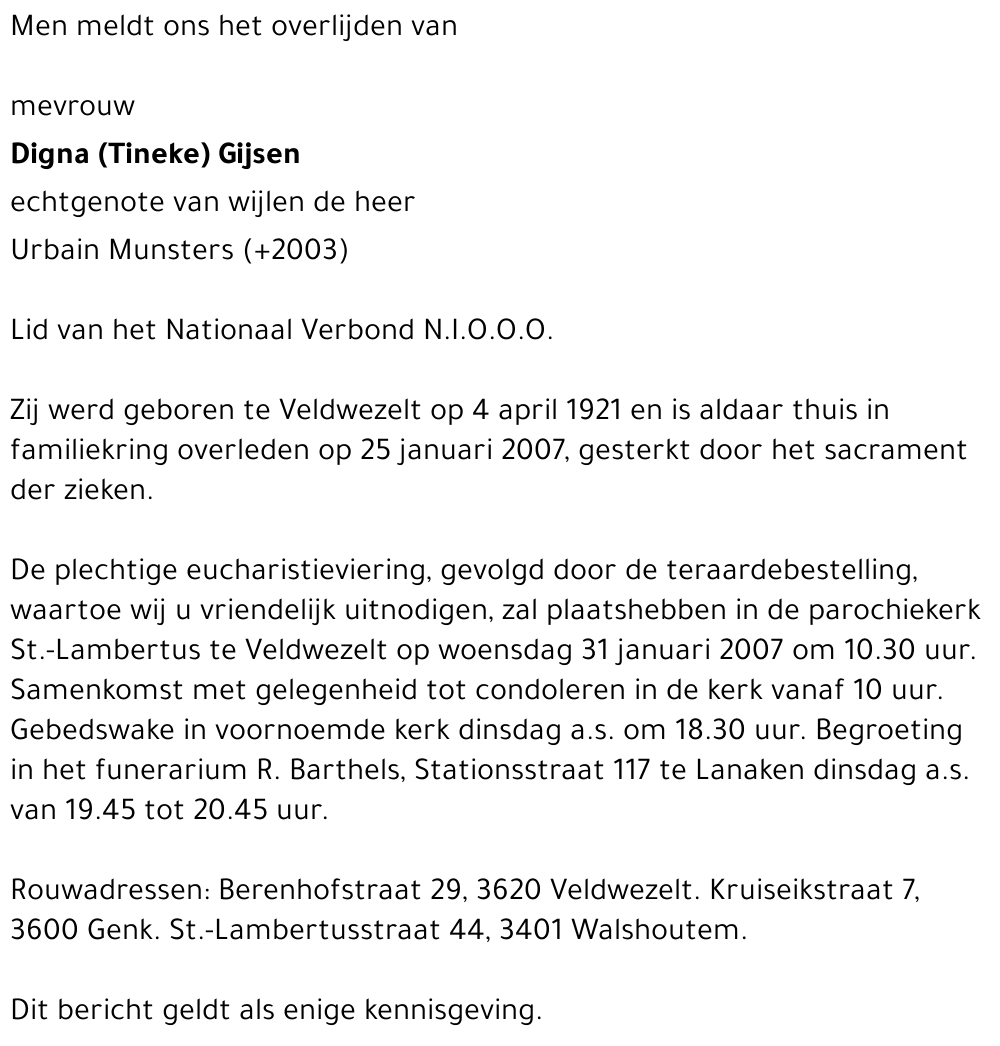 Digna (Tineke) Gijsen