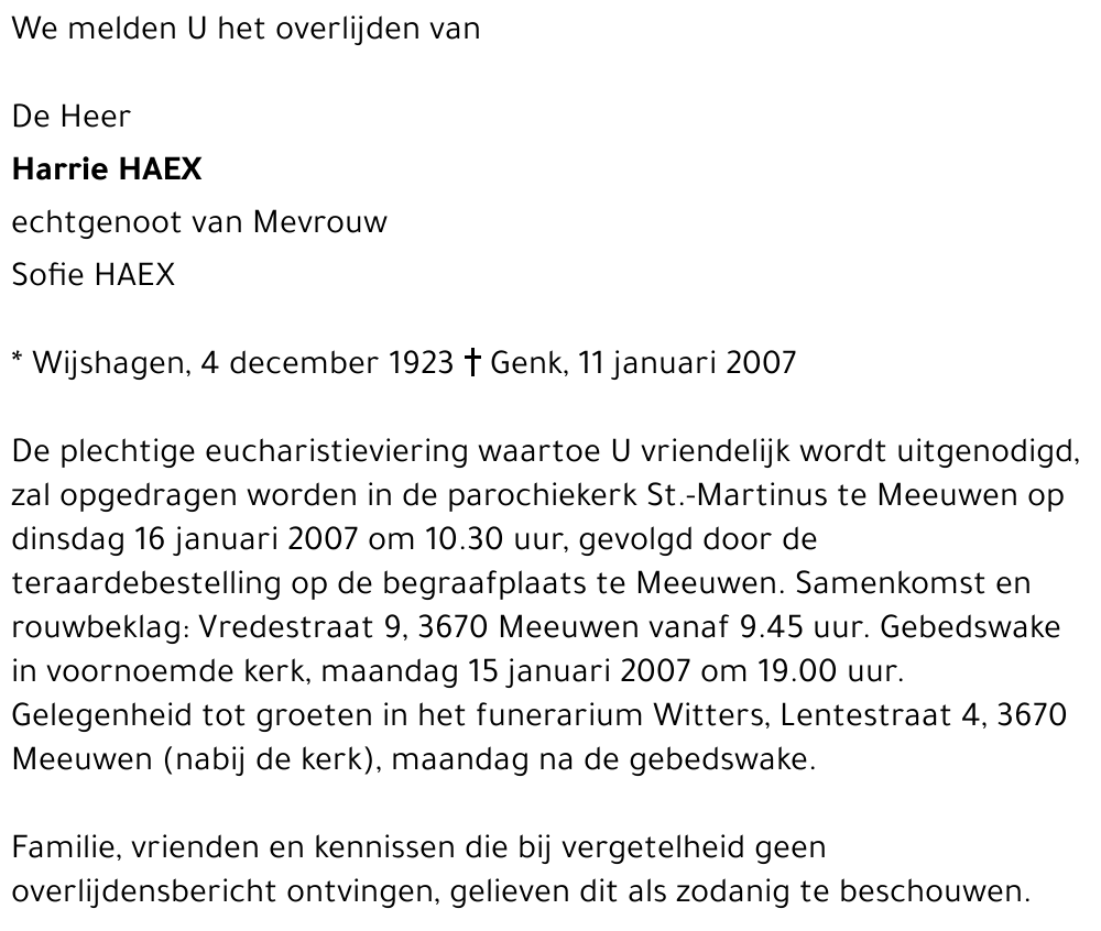 Harrie HAEX