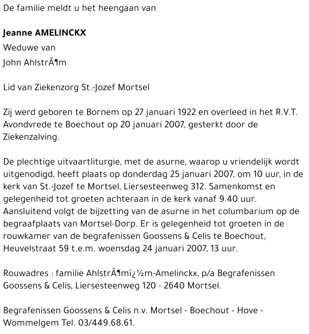 Jeanne Amelinckx