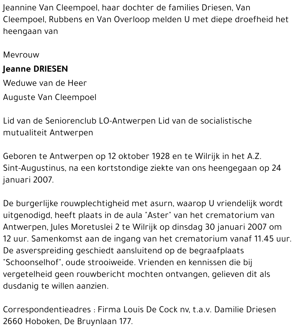 Jeanne Driesen