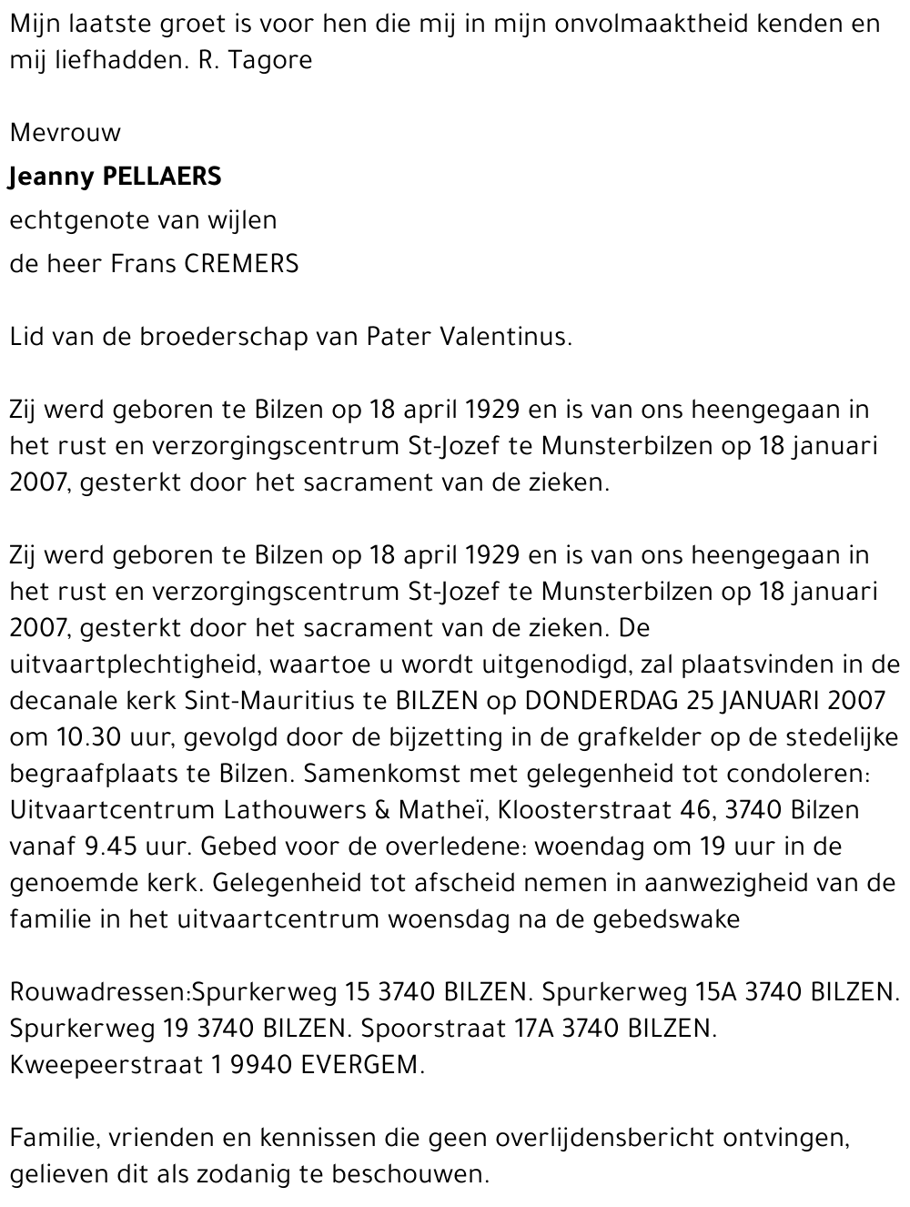 Jeanny PELLAERS