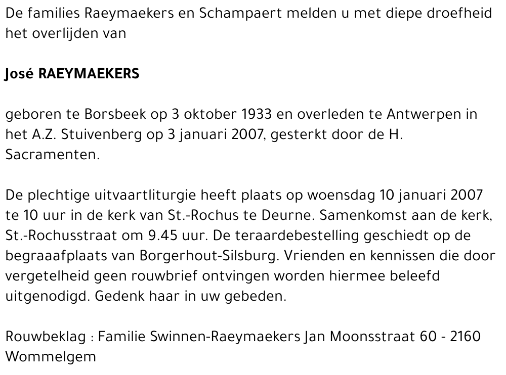José RAEYMAEKERS