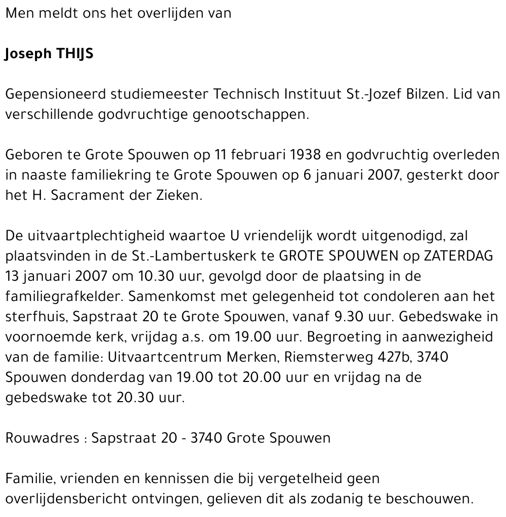 Joseph Thijs