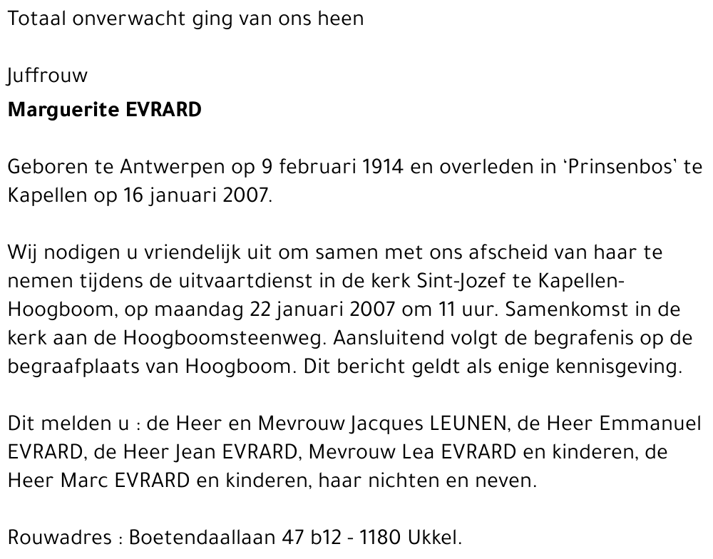 Marguerite Evrard