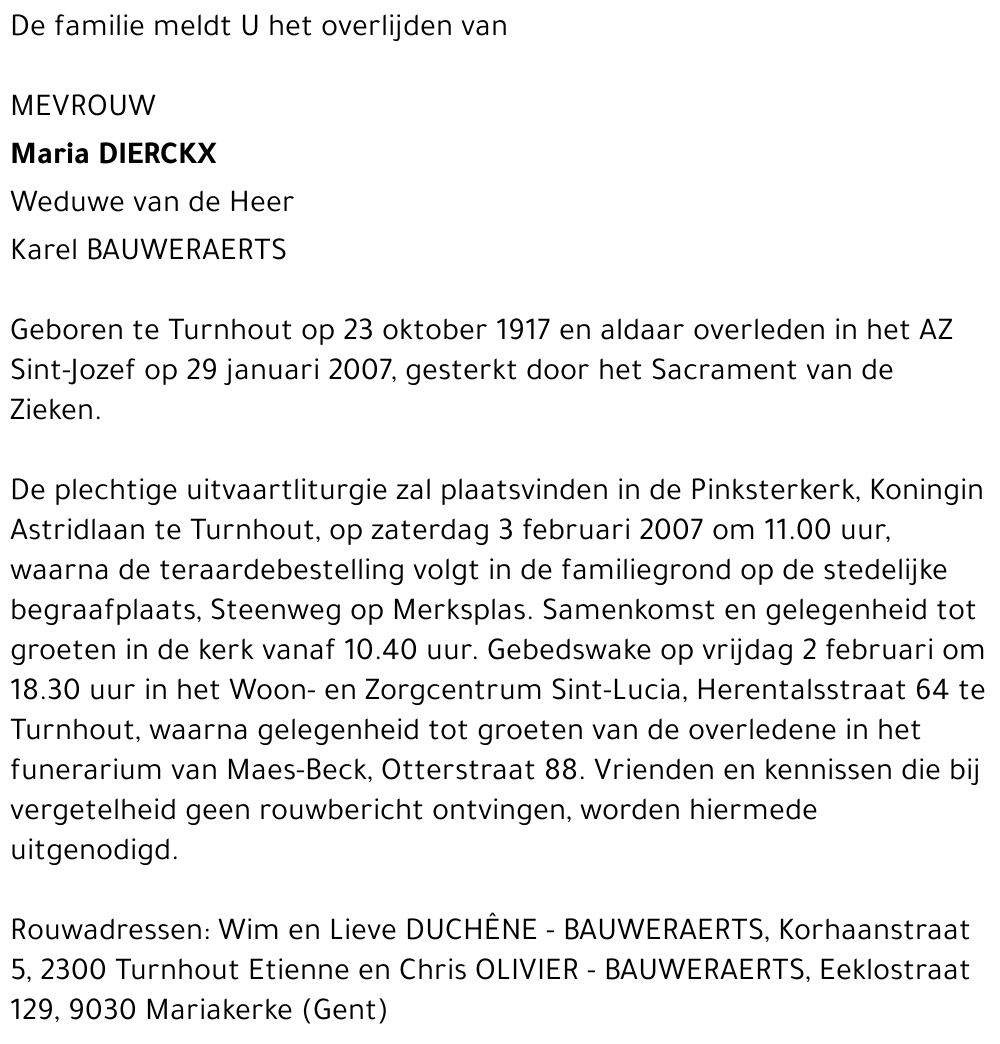 Maria DIERCKX