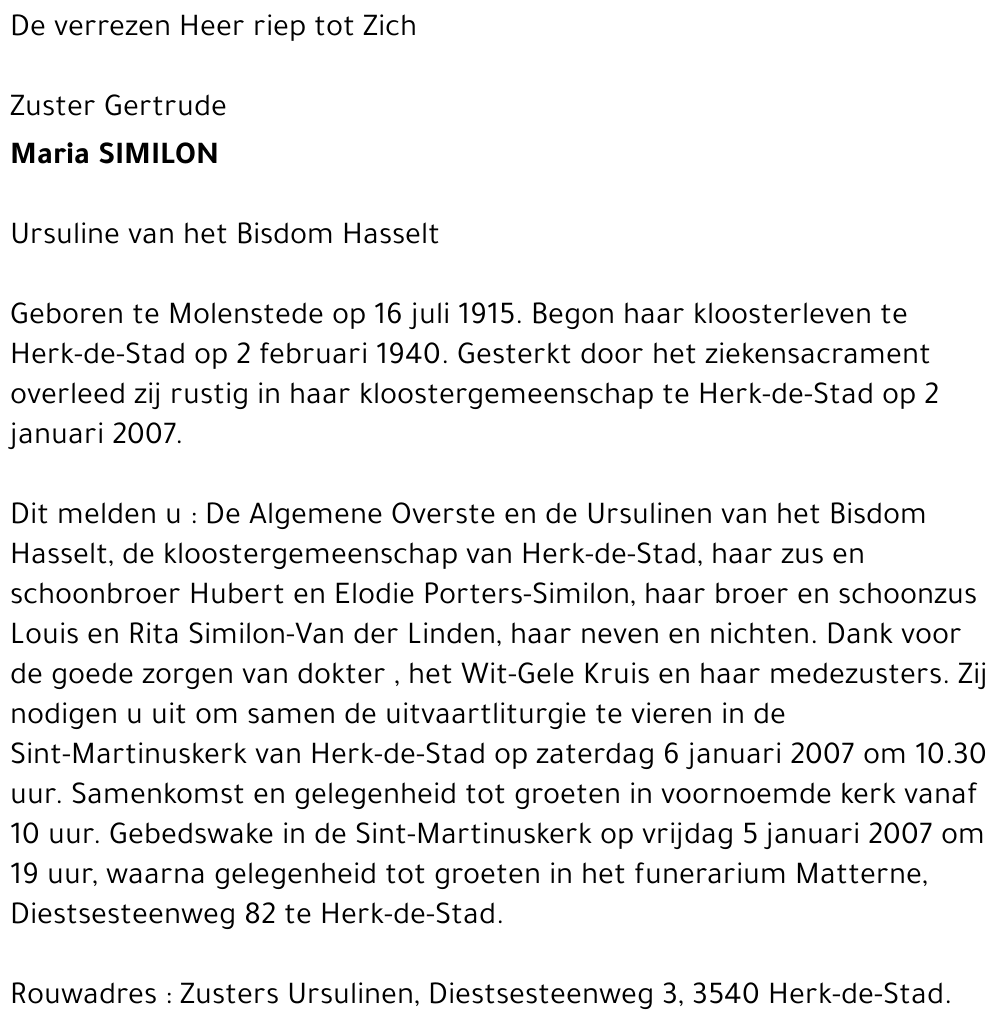 Maria (EZ Gertrude) Similon