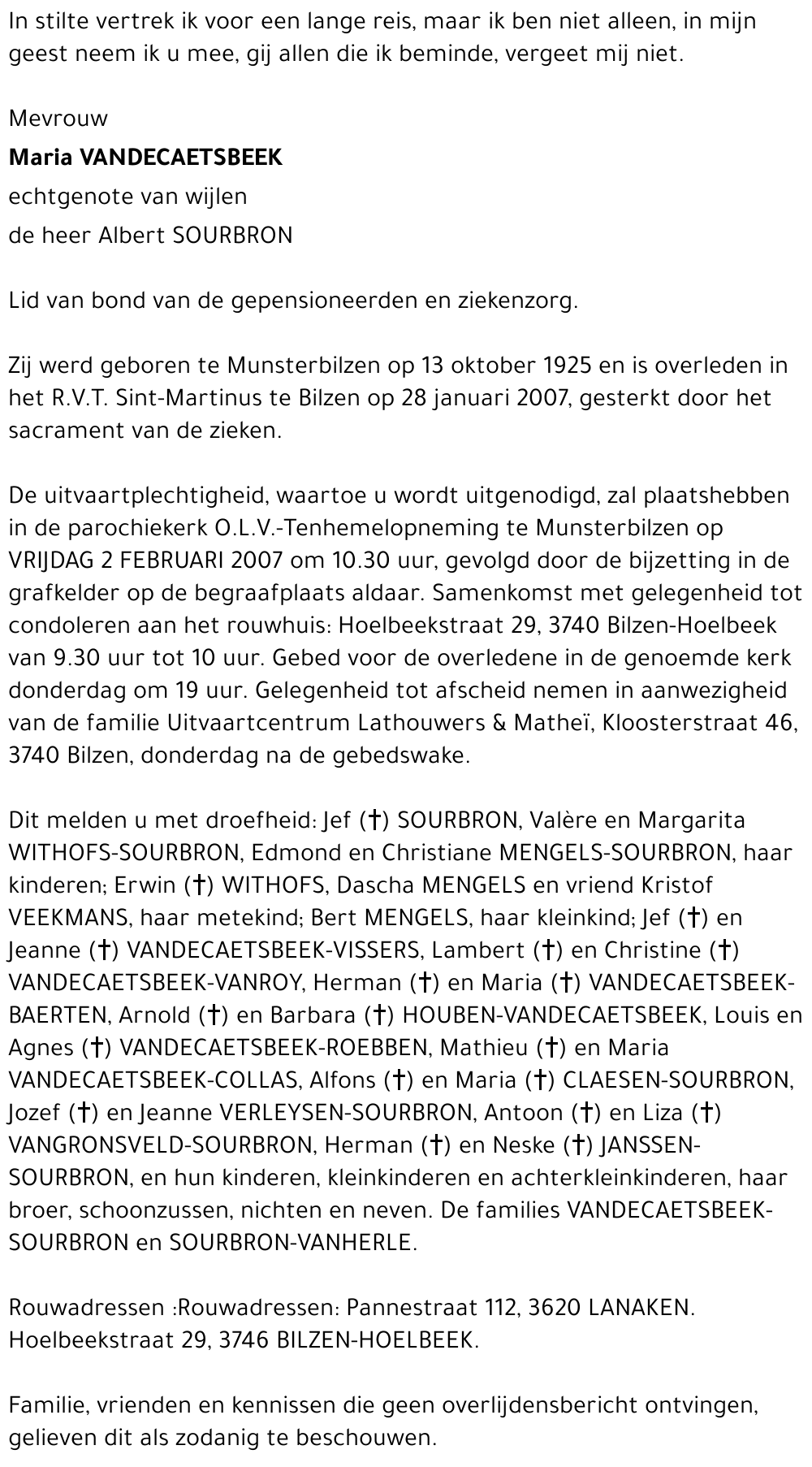 Maria VANDECAETSBEEK
