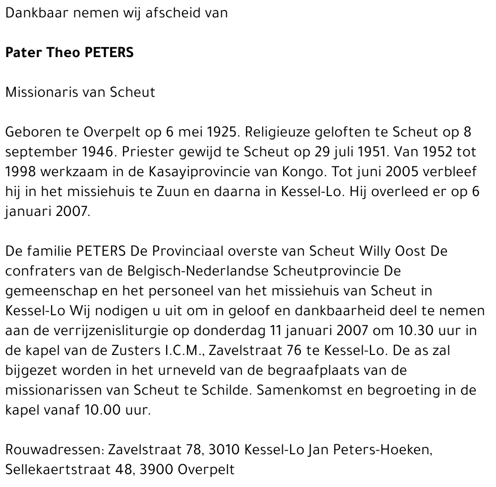Pater Theo Peters