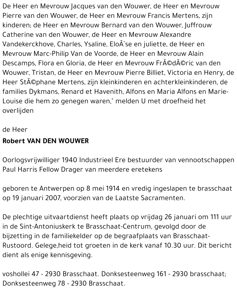 Robert van den Wouwer