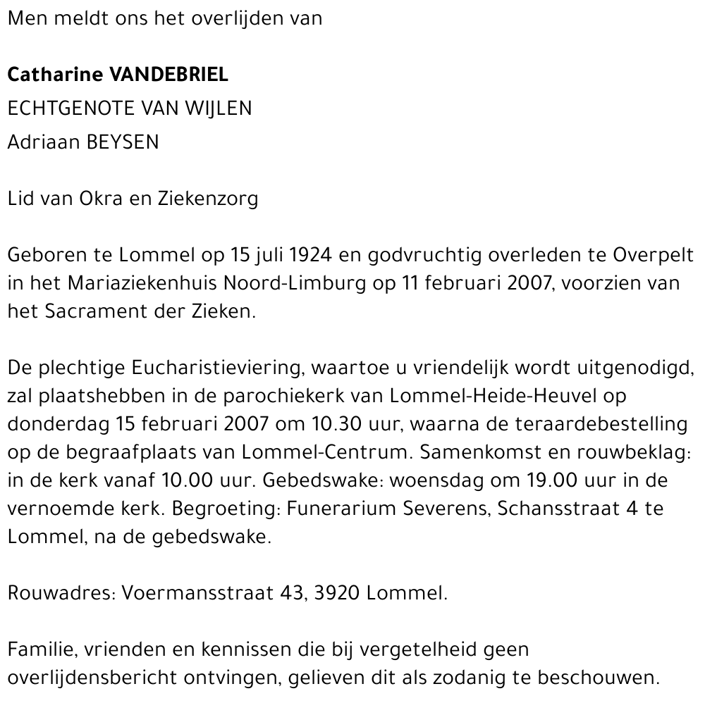 Catharine Vandebriel